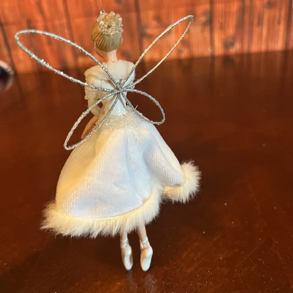 Gisela Graham London Ballerina Christmas‎ ornament White Dress Wings
